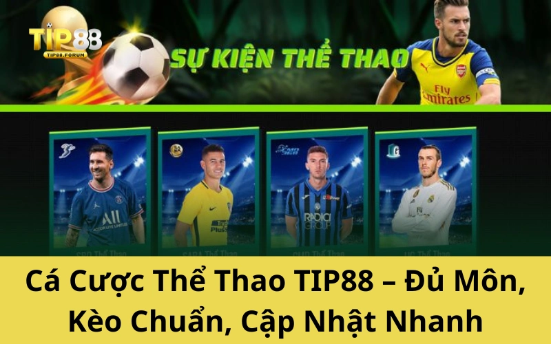 Cá Cược Thể Thao TIP88 – Đủ Môn, Kèo Chuẩn, Cập Nhật Nhanh